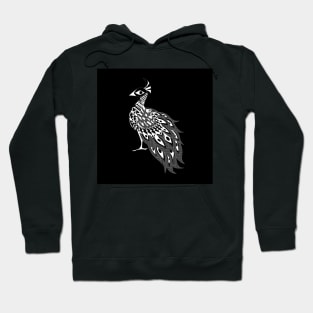 black crown royal peacock art in zentangle ecopop Hoodie